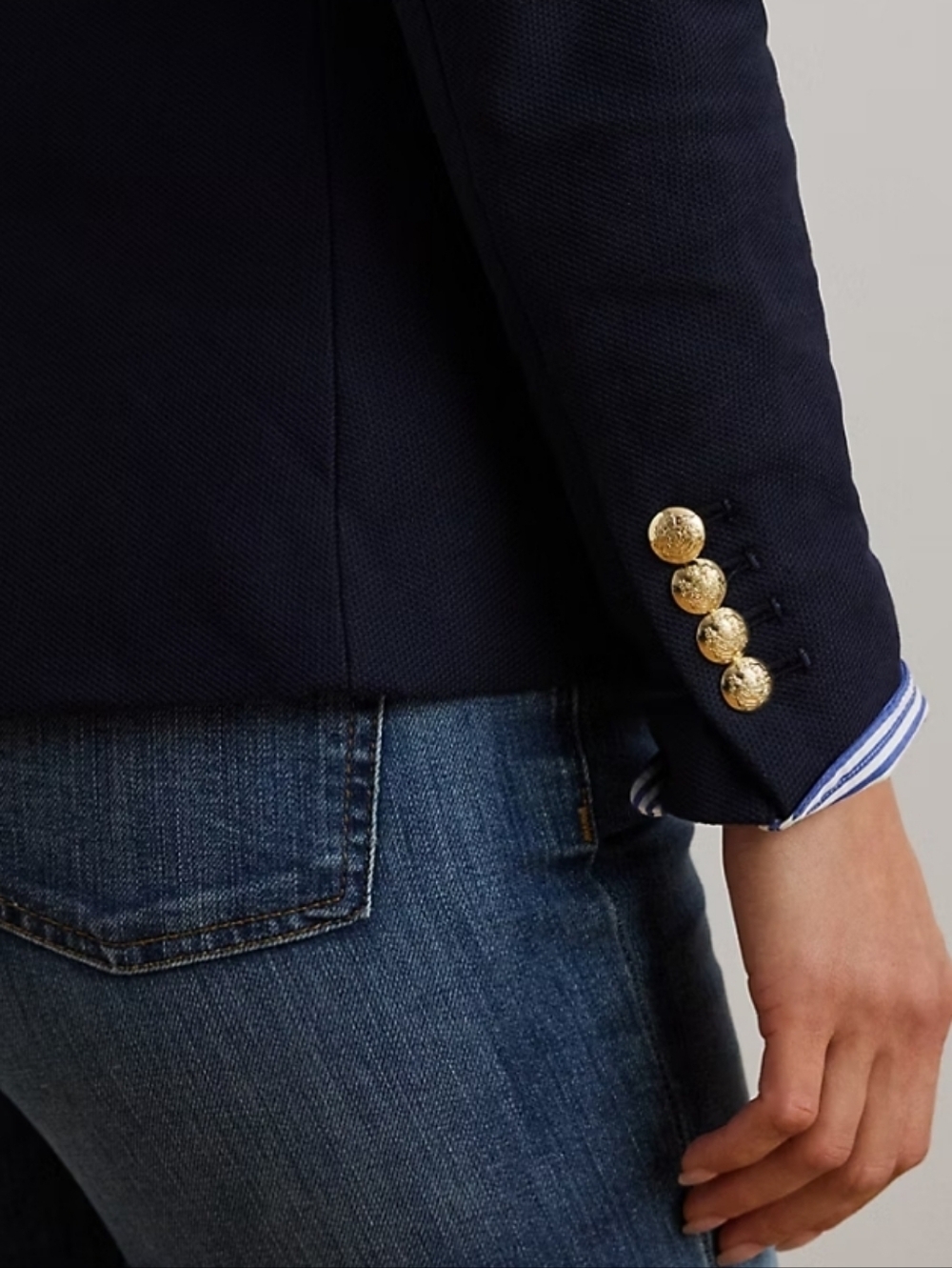 Ralph Lauren Black Blazer with Embroidered Crest & Gold Buttons - Picture 5 of 10